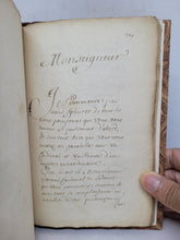 Load image into Gallery viewer, Sammelband. Manuscript collection of four works including an Anthology of Texts by Great Authors of the Time; Philotanuse; Glaucus Boree; Lettre a Monseigneur l&#39;archeveque duc de Reims, 18th Century