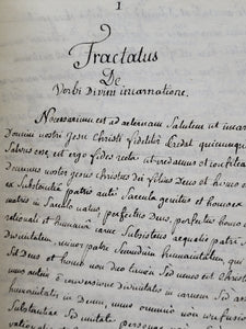 Tractatus De Verbi Divini Incanatione, 1775