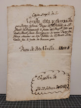 Load image into Gallery viewer, Latin Manuscript of Sale in the Parish of Sant Marti, in favor of Marti Joan Franquesa, 1584