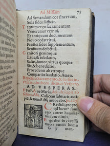 Officium Hebdomadae Sanctae, Secundum Curiam Romanam: ad Missalis, et Breviarii reformatorum rationem, 1587