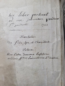 Tractatus Des Vistutib Dei Theologicis, 1743