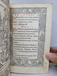 Officium B. Mariae Virginis, Nuper reformatum, et Pii V. Pont. Max. Iussu Editum, 1575. Deluxe Variant