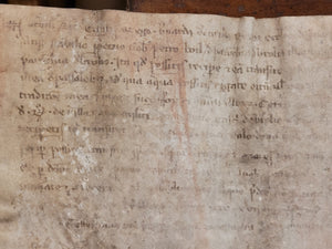 Medieval Charter. Manuscript on Parchment, 13th Century