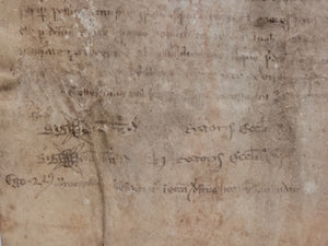 Medieval Charter. Manuscript on Parchment, 13th Century
