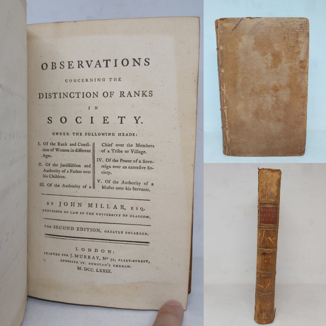 Observations concerning the distinctions on Ranks in Society, 1773. 2nd Edition
