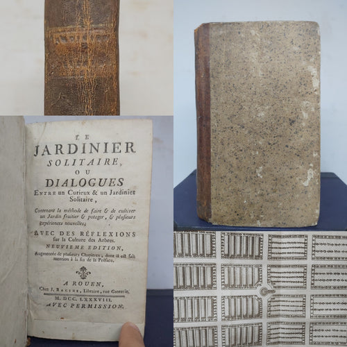 Le Jardinier Solitaire ou Dialogues, 1738. 8th Edition