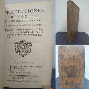 Praeceptiones Rhetoricae, Ex Aristotele, Cicerone Et Quintiliano Depromptae, 1770