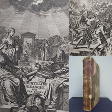 Load image into Gallery viewer, Zedelyke en stichtelyke gezangen, van Jan Luiken. En den lof en oordeel van de werken der barmhertigheid. Alles met konstige figuuren versiert, 1734