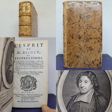 Load image into Gallery viewer, L&#39;Esprit de M. Nicole, ou Instructions sur les verites de la religion, tirees des ouvrages de ce grand theologien, 1765.
