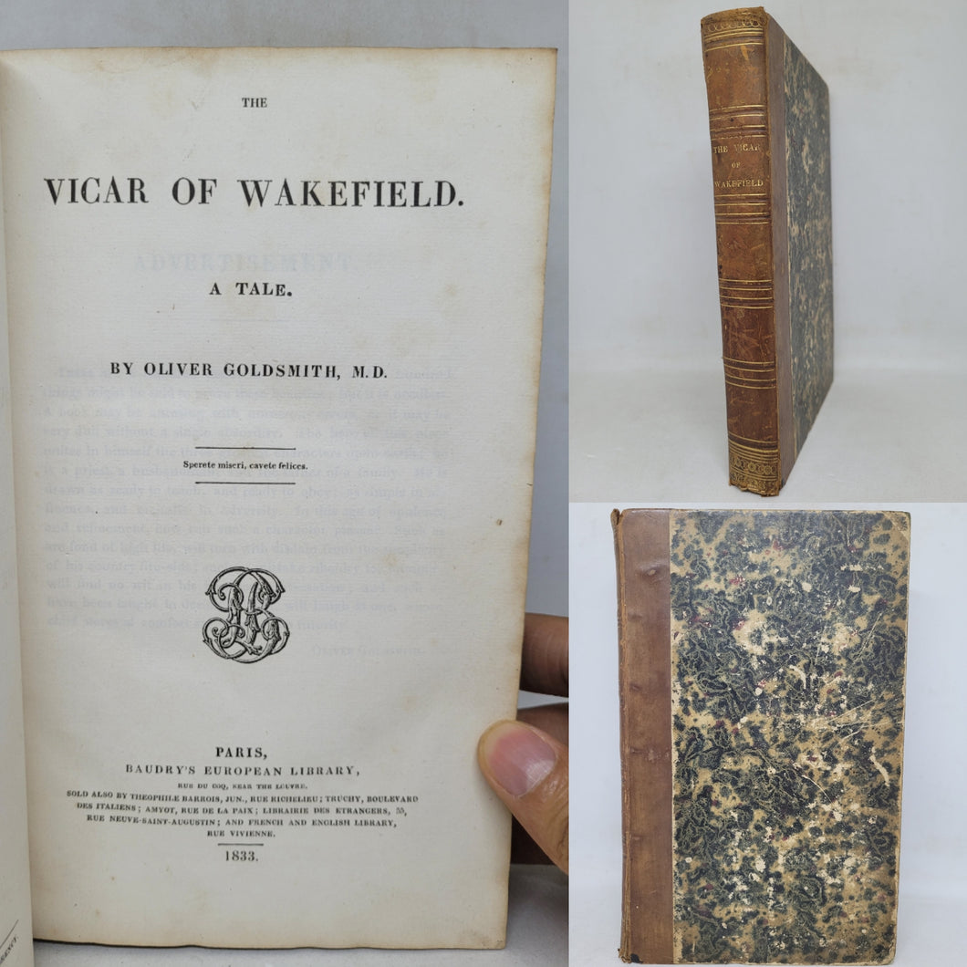The Vicar of Wakefield; Bound With; A Simple Story, 1833