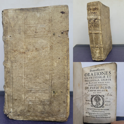 Demosthenis Orationes Olynthiacae et Philippicae, Graece et Latine simul Editae com argumentis Libanij. In usum scholarum Societatis Iesu, 1618
