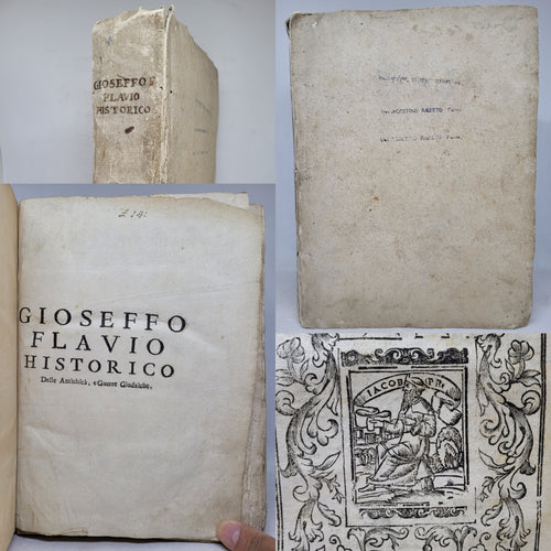 Delle Antichita, e Guerre Giudaiche. Diviso in vintisette Libri. tradotto in italiano per M. Pietro Lauro Modonese; aggiuntovi di nuovo bellissime figure, e la sua Tavola per ordine a ciaschedun libro, 1740