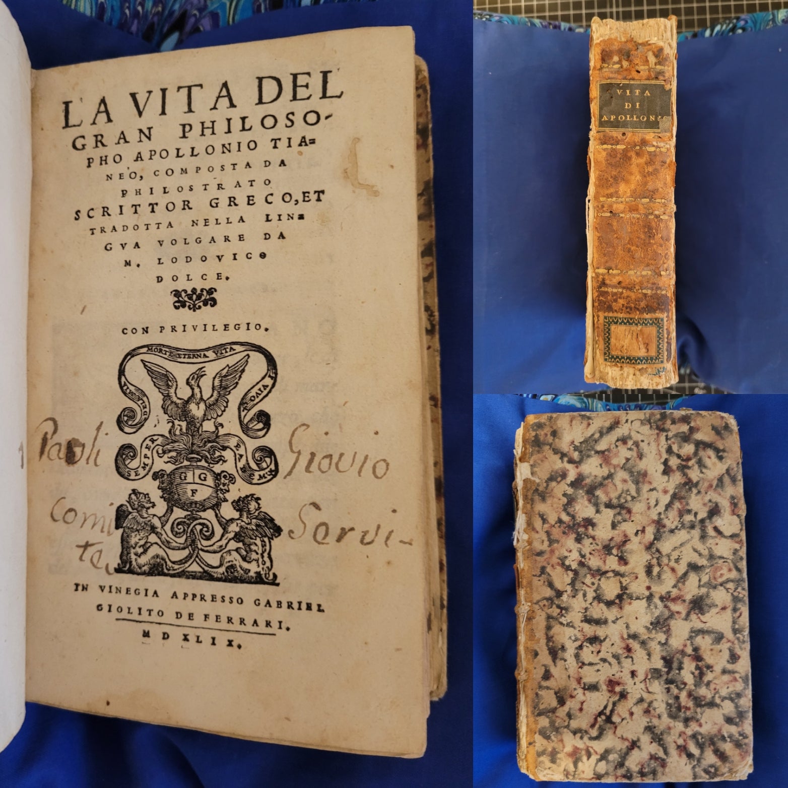 La Vita del Gran Philosopho Apollonio Tianeo, 1549 – That Guy With The Books